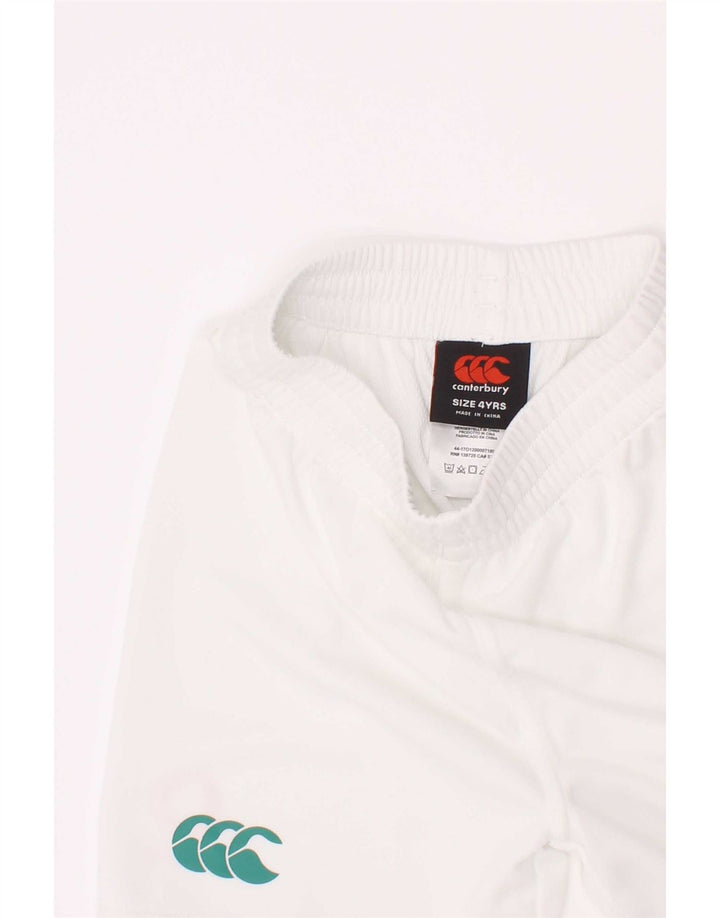 Canterbury Boys IRFU Graphic Sport Shorts 3-4 anos poliéster branco