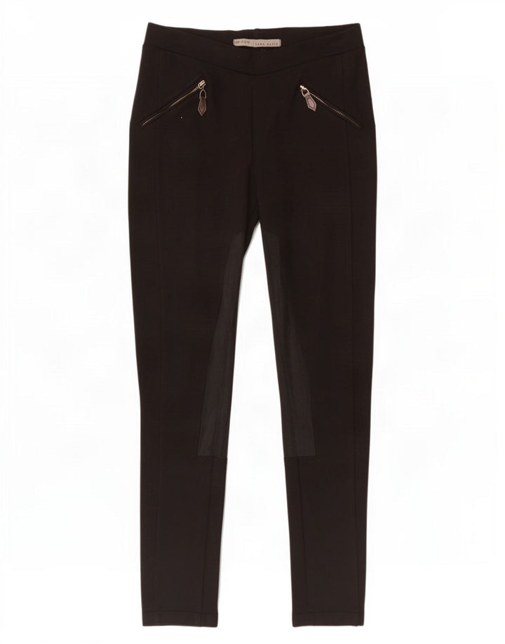 Zara Leggings Mulher UK 12 Médio Preto