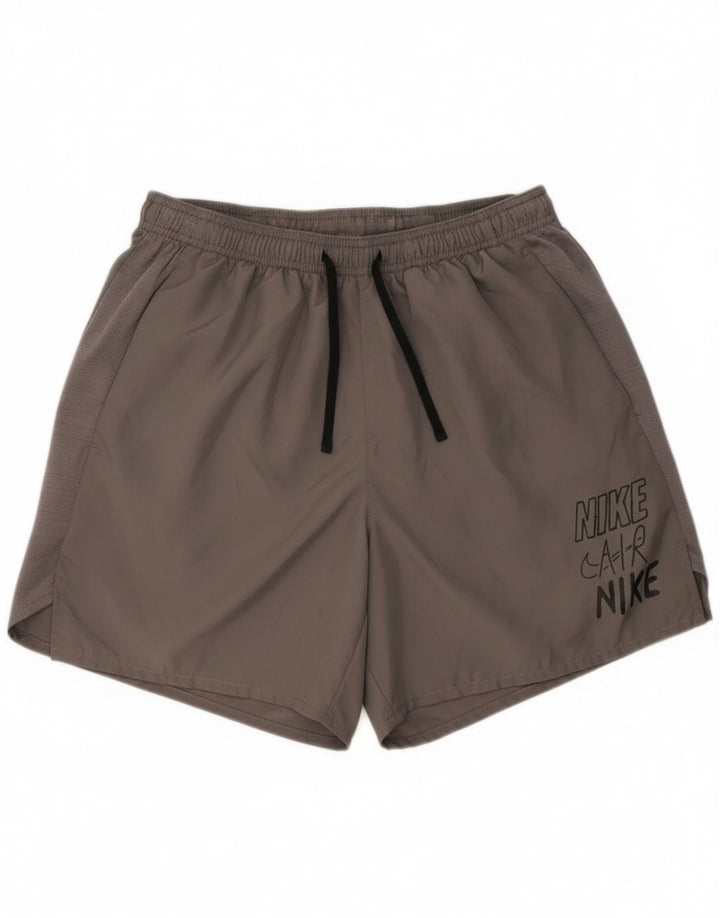 Shorts esportivos gráficos Nike Dri Fit masculino grande poliéster cinza
