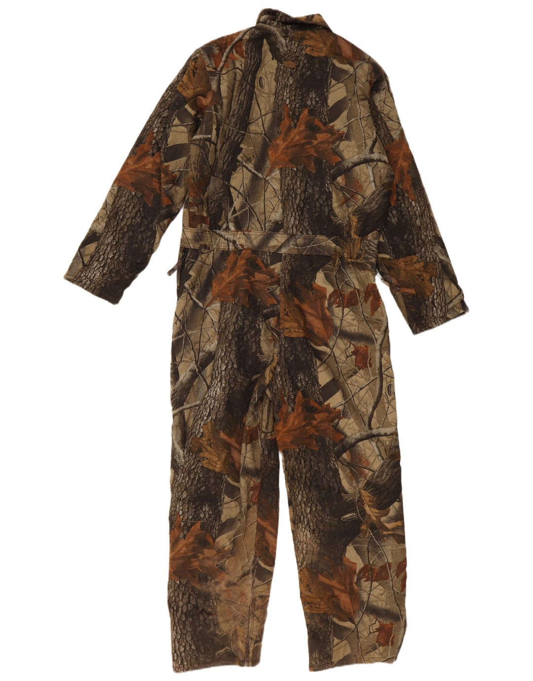 Macacão VINTAGE de manga comprida para meninos 15-16 anos cáqui floral algodão