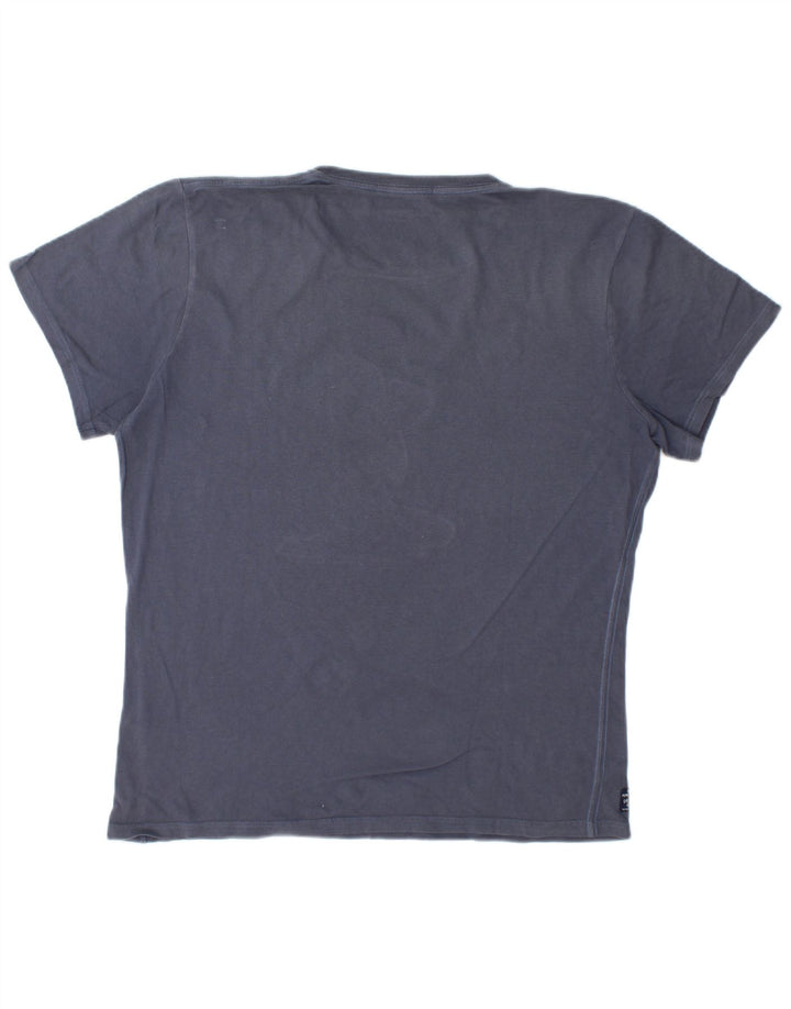 Camiseta masculina PEPE Jeans com ajuste regular gráfico top médio azul marinho