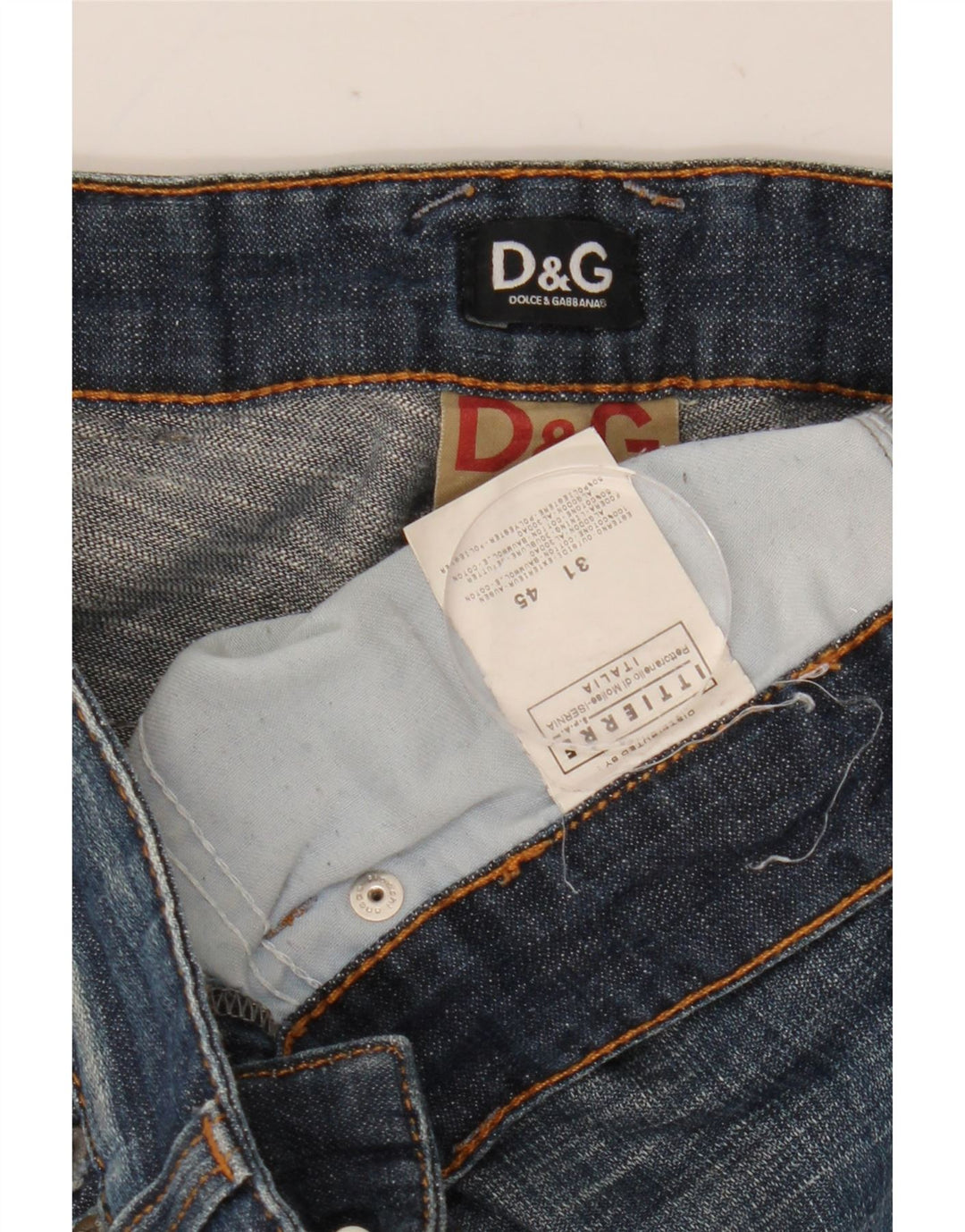 Dolce & Gabbana Jeans retos masculinos W31 L35 algodão azul