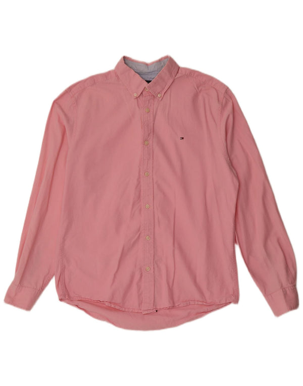 Camisa masculina Tommy Hilfiger rosa médio