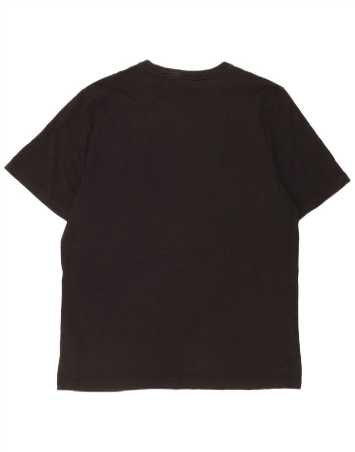 Puma Mens Graphic T-Shirt Top Grande Algodão Preto