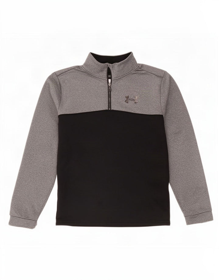 Under Armour Boys Cold Gear Pullover Treino Top 11-12 Anos Grande Cinza