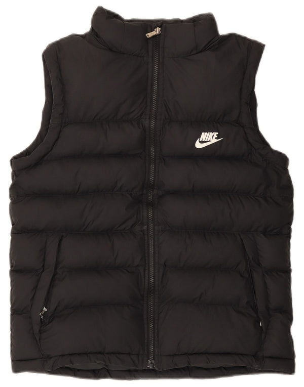 Colete acolchoado Nike Boys 13-14 anos XL preto poliéster