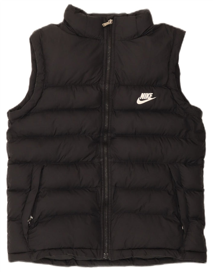 Colete acolchoado Nike Boys 13-14 anos XL preto poliéster