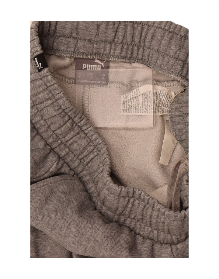 Calça de treino masculina PUMA joggers algodão cinza médio
