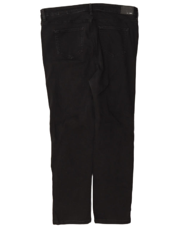 Calça jeans feminina Marks & Spencer The Sophia Straight UK 18 XL W36 L28 preta