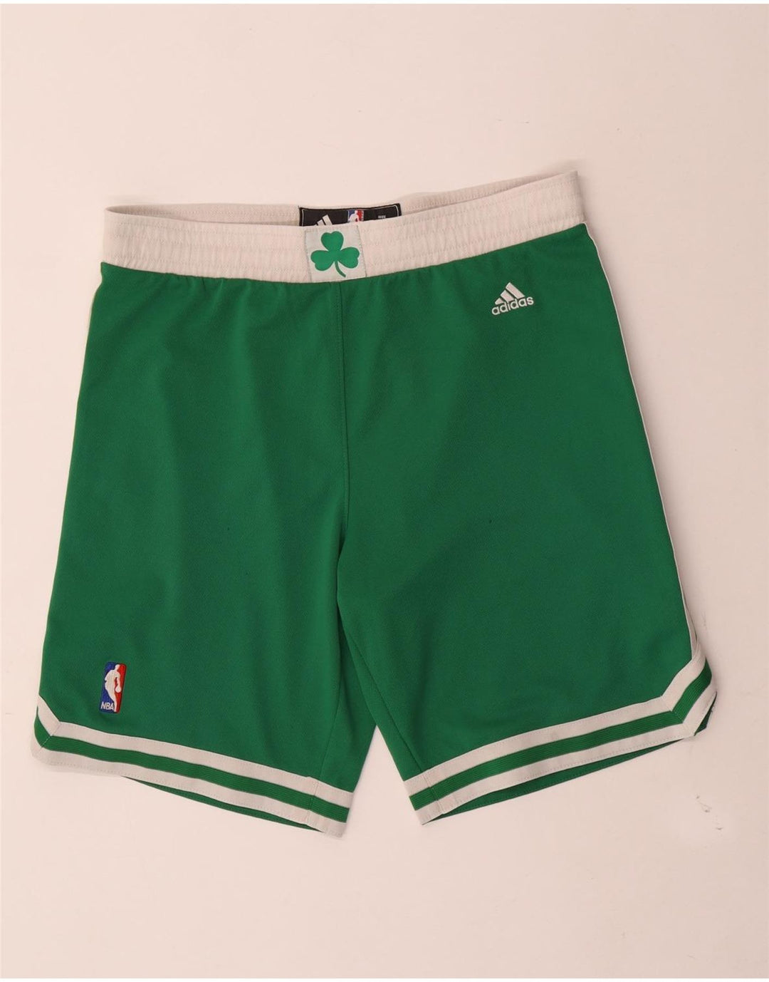 Adidas Mens Boston Celtics Sport Shorts Pequeno Verde Poliéster