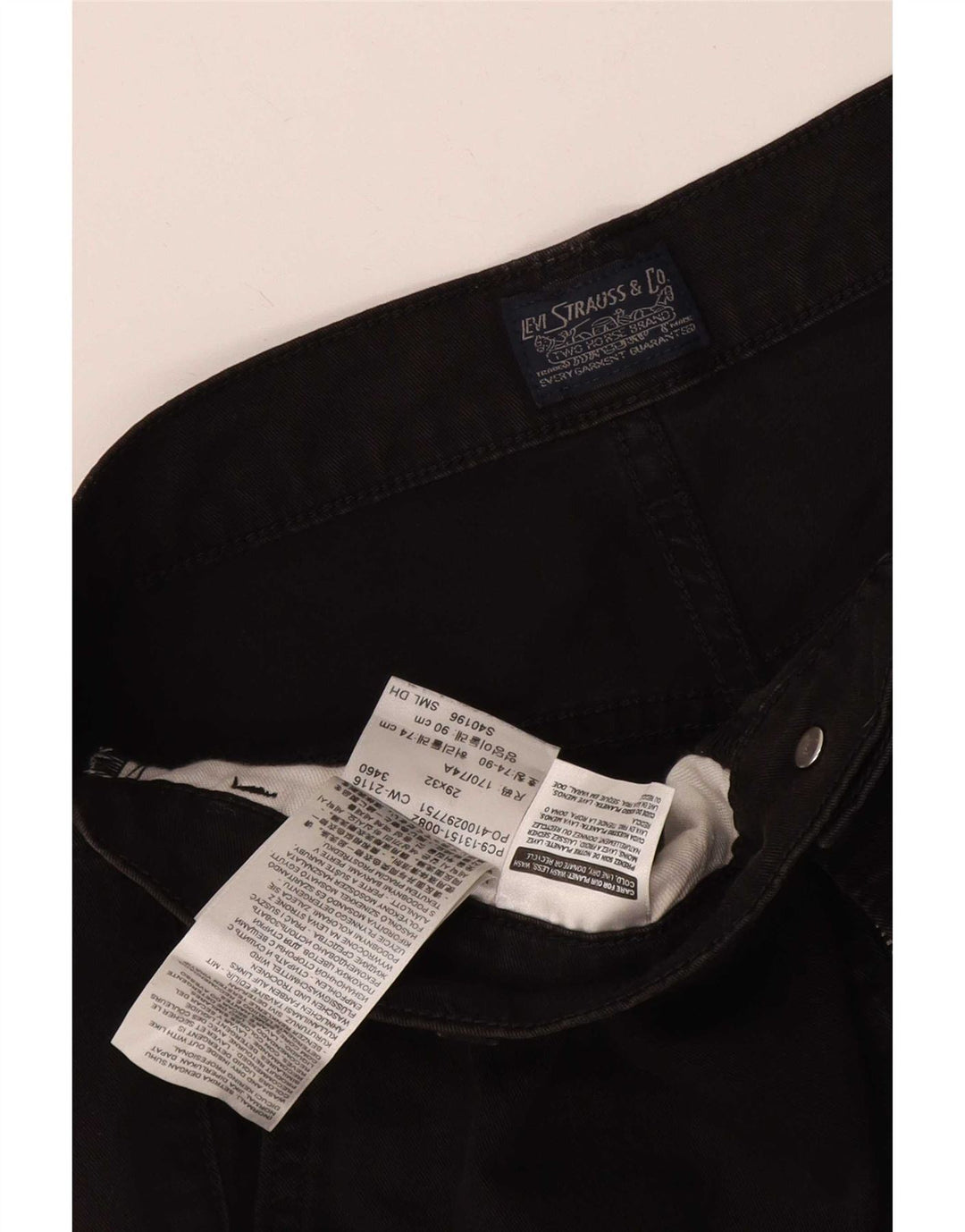 Jeans femininos Levi's Slim W29 L32 algodão preto