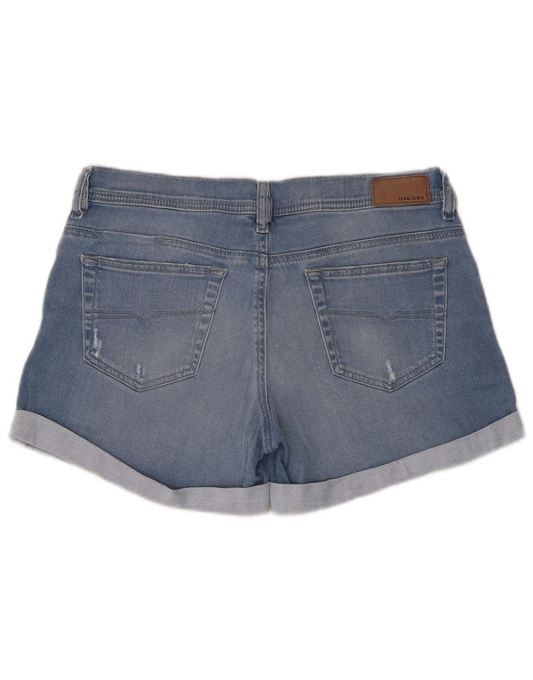 Shorts jeans feminino diesel W28 algodão azul médio