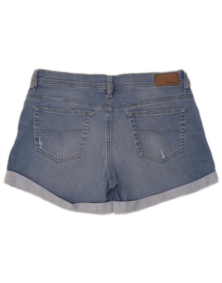 Shorts jeans feminino diesel W28 algodão azul médio