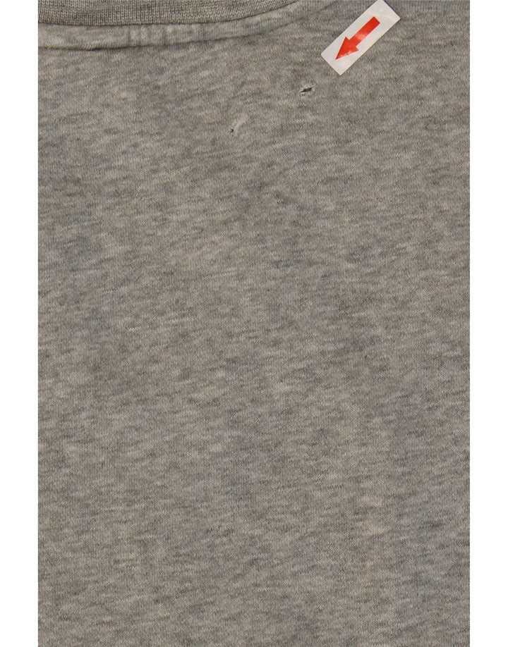 Moletom gráfico masculino Nike Jumper grande algodão manchado cinza