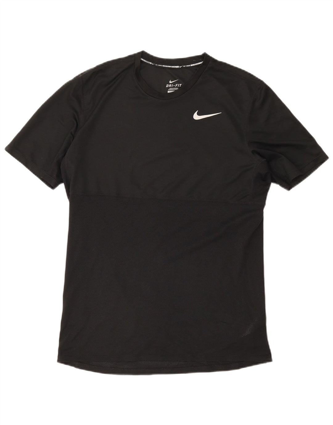 Camiseta masculina Nike Dri Fit Top médio preto poliéster esportivo