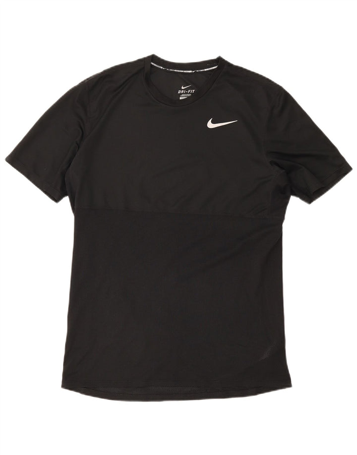 Camiseta masculina Nike Dri Fit Top médio preto poliéster esportivo