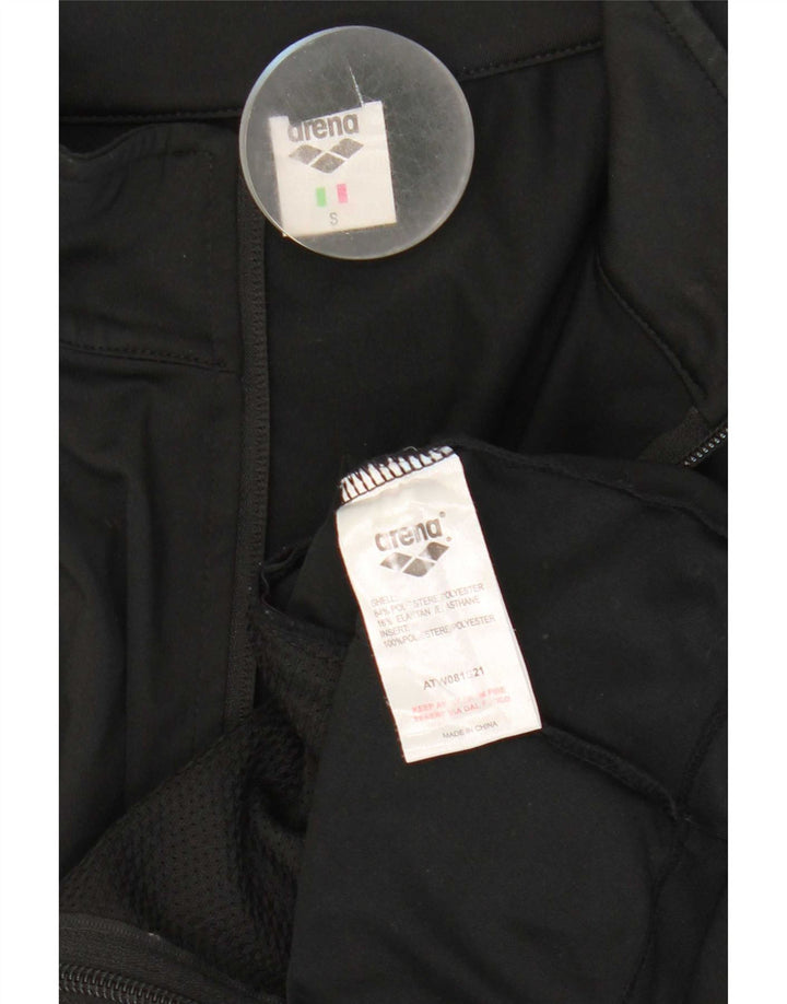 Arena Womens Tracksuit Top Jacket UK 10 Small Black Colourblock Poliéster