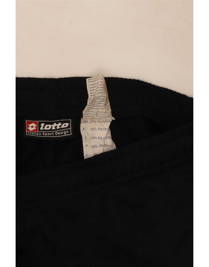 Calça esportiva masculina Lotto com estampa gráfica média preta em poliéster