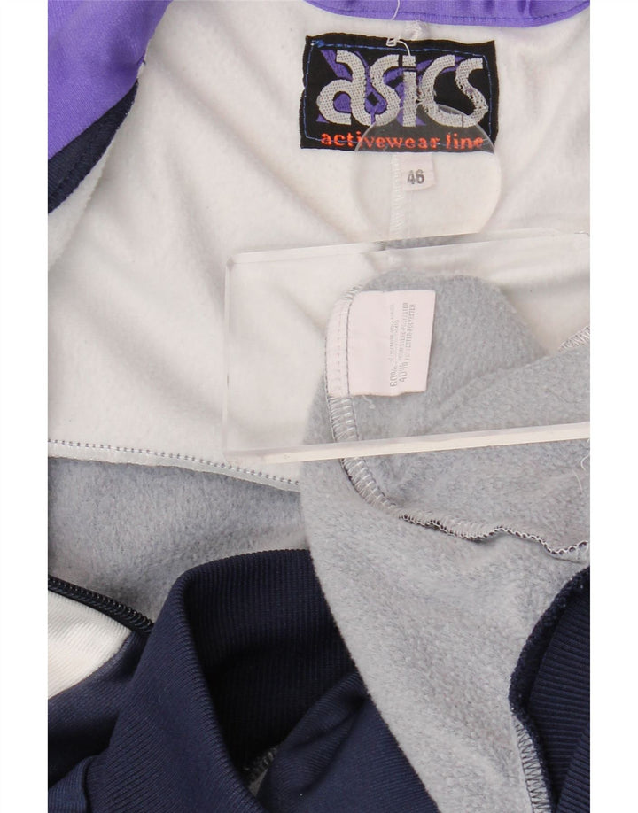 Asics Masculino Graphic Tracksuit Top Jacket IT 46 Pequeno Azul Marinho Colourblock