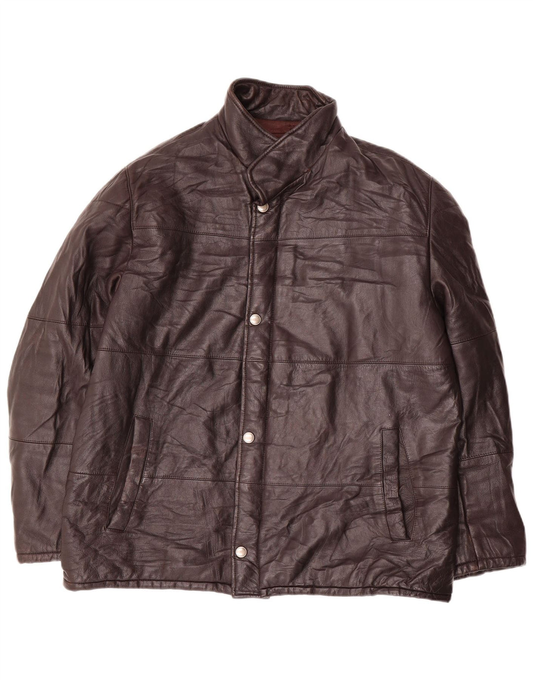 Jaqueta de couro masculina ESSEBI UK 40 grande marrom