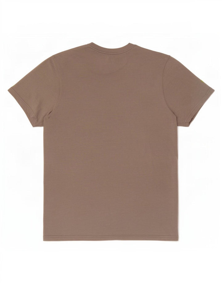 Adidas Mens Graphic Camiseta Top Grande Marrom Poliéster