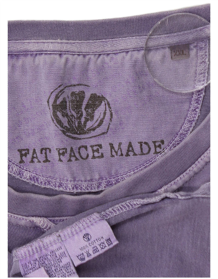 Fat Face Mens Top Manga Longa 2XL Algodão Roxo