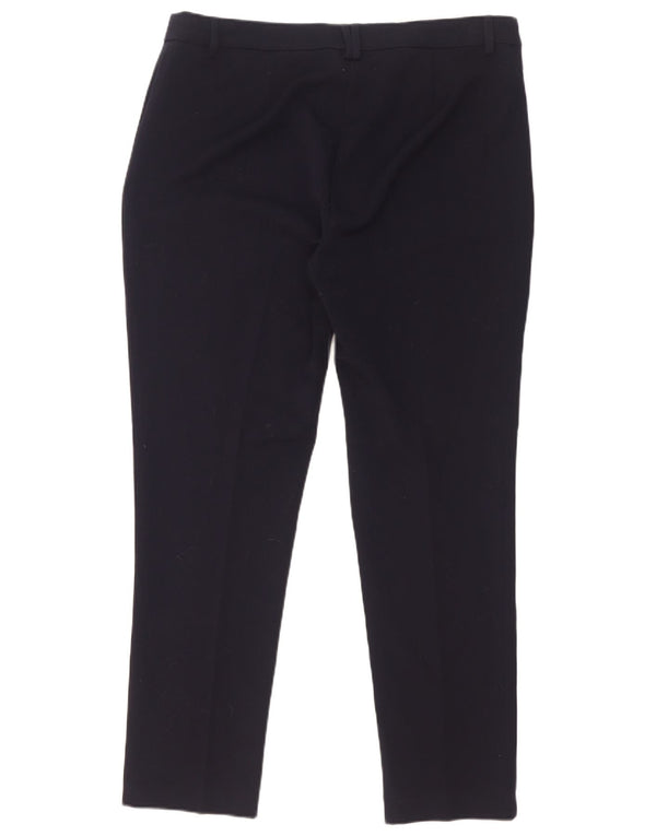 Calça feminina de cintura alta Marks & Spencer Reino Unido 16 grande W34 L29 azul marinho