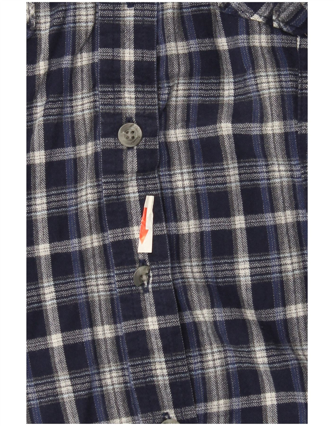 Camisa feminina de flanela Eddie Bauer Reino Unido 14 algodão xadrez médio azul marinho