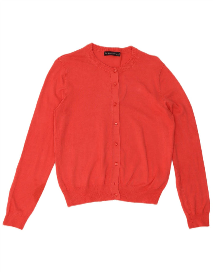 Suéter cardigã feminino Marks & Spencer UK 12 viscose vermelha média