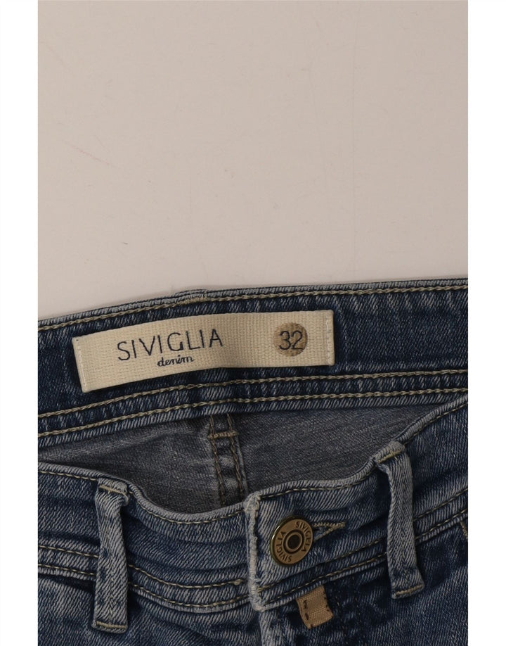 SIVIGLIA Mens Jeans Slim W32 L28 Azul Algodão