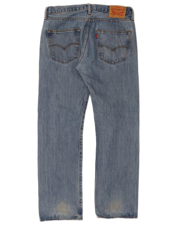 Levi's Masculino 501 Straight Jeans W32 L30 Azul Algodão