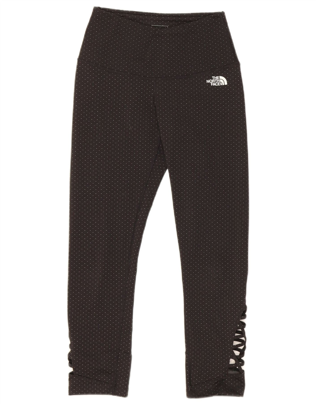 Leggings cropped feminino The North Face Reino Unido 8 pequeno poliéster manchado preto