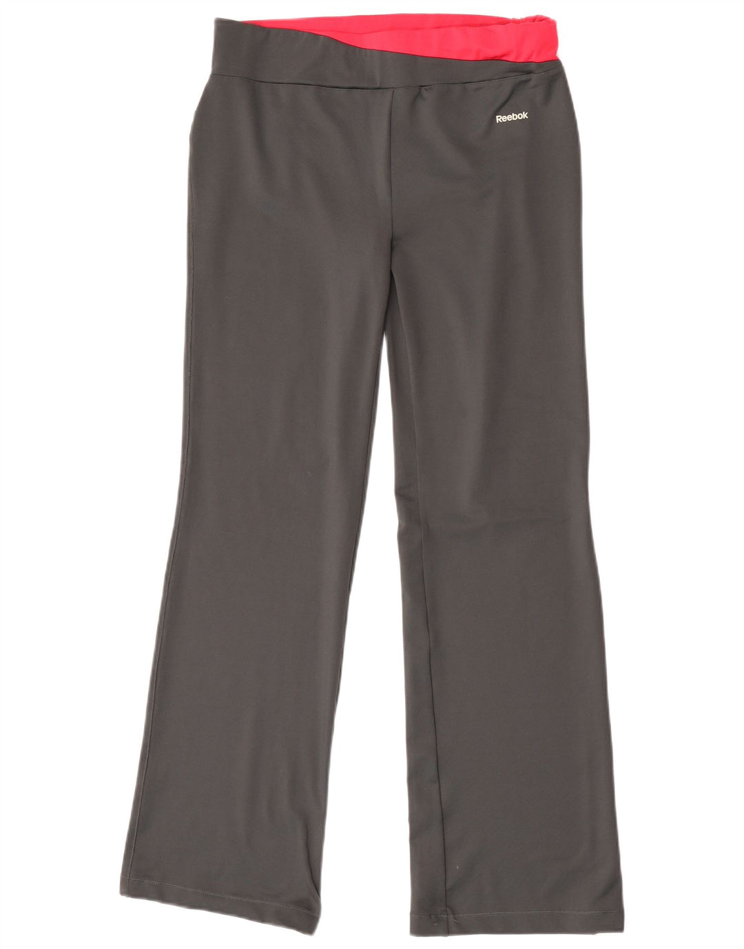 Calça de treino feminina Reebok UK 14 grande poliéster cinza