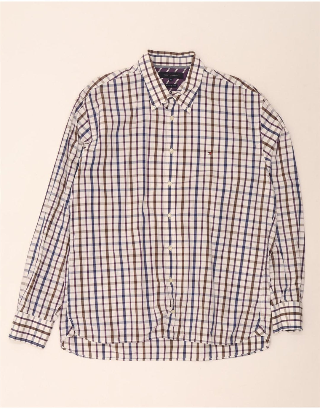 Camisa masculina Tommy Hilfiger XL algodão xadrez multicolorido