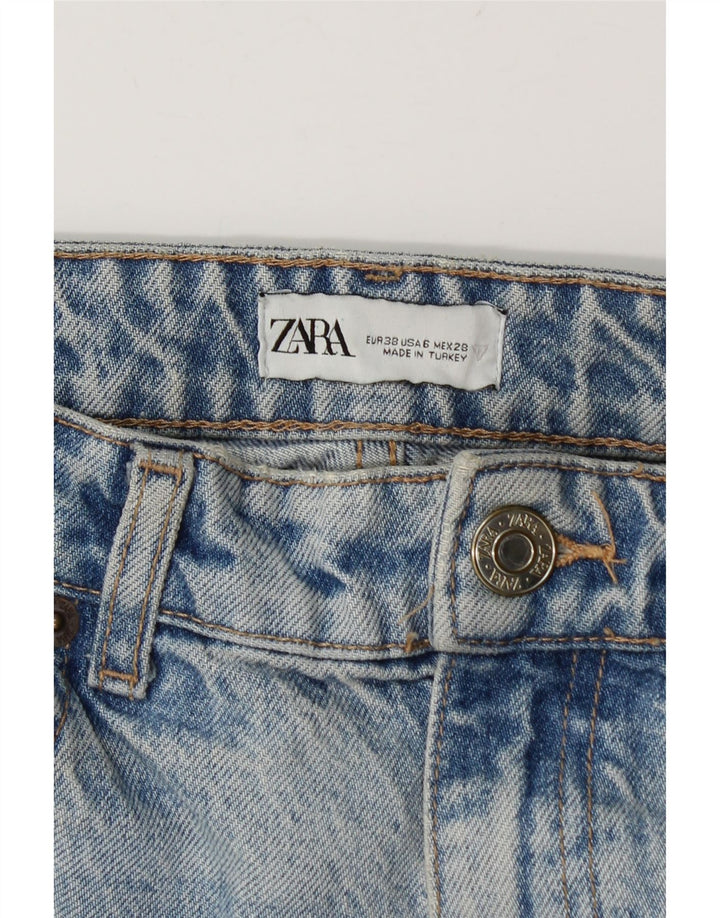 Calça Jeans Solta Feminina Zara EU 38 Pequeno W28 L29 Azul