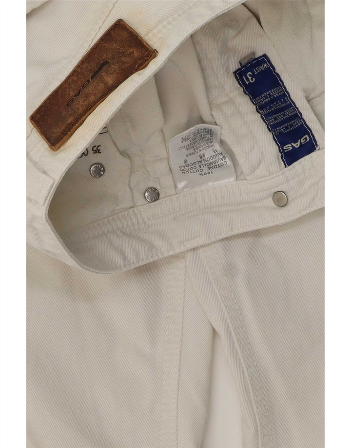 Gas Womens Slim Jeans W31 L34 Algodão Branco