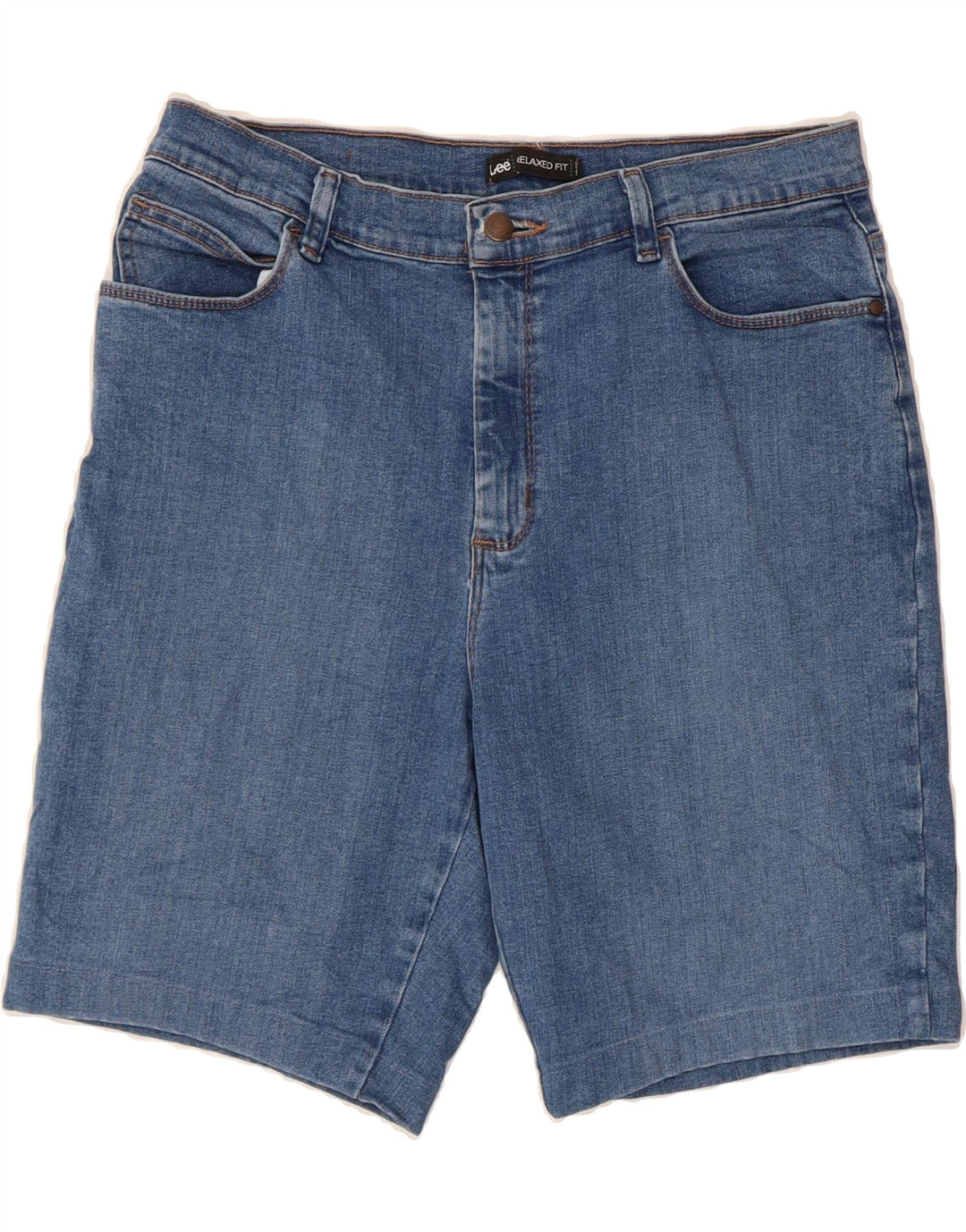 LEE Womens Relaxed Fit Denim Shorts US 10 Large W30  Blue Cotton Vintage Lee and Second-Hand Lee from Messina Hembry 