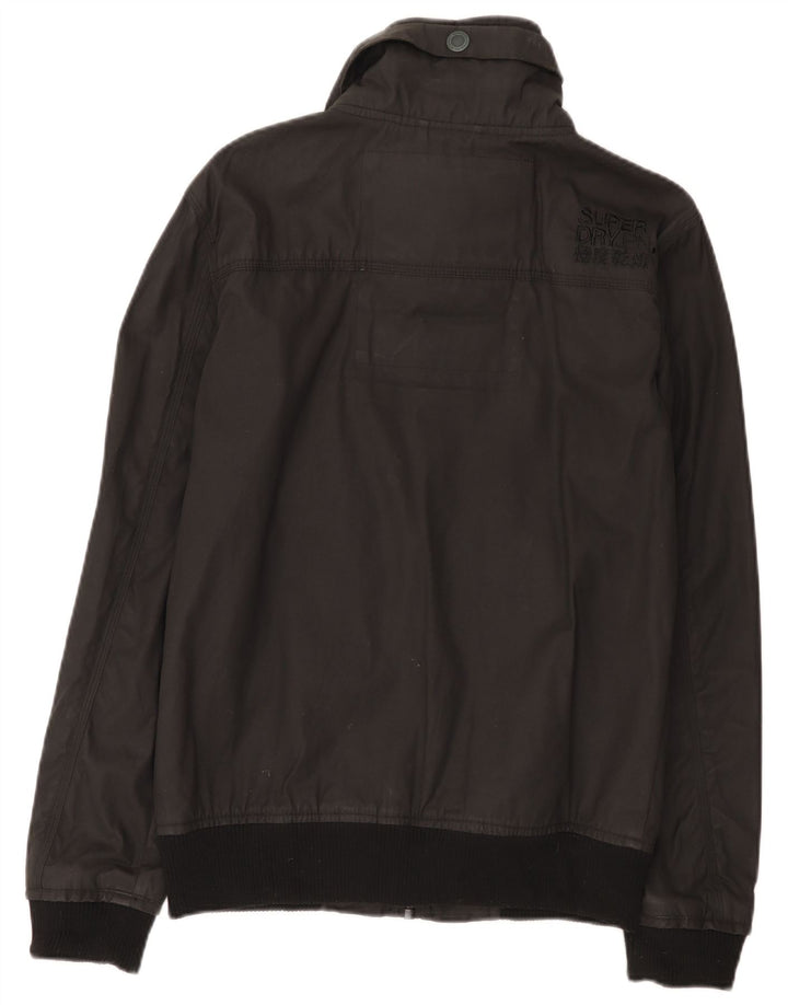 Jaqueta bomber masculina Superdry UK 38 algodão preto médio