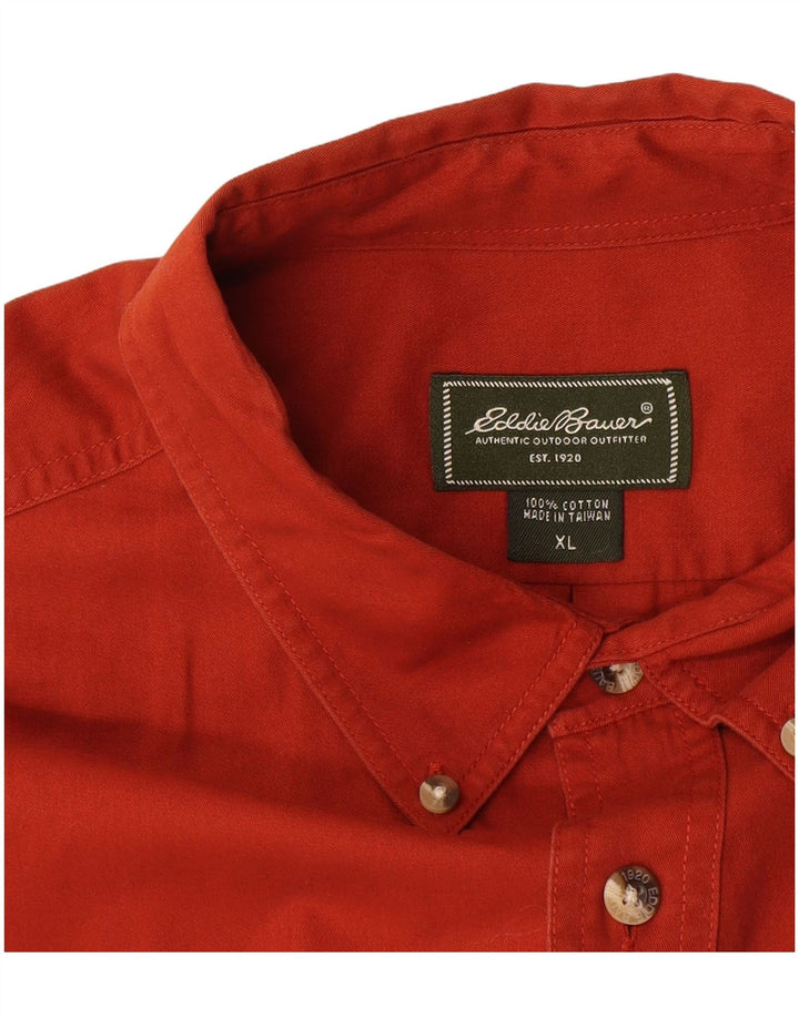 Camisa masculina Eddie Bauer XL algodão marrom