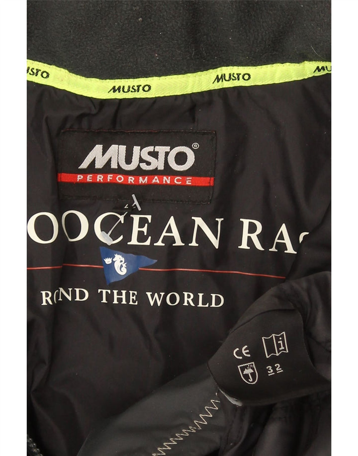 Jaqueta corta-vento masculina Musto com capuz Reino Unido 40 grande nylon preto