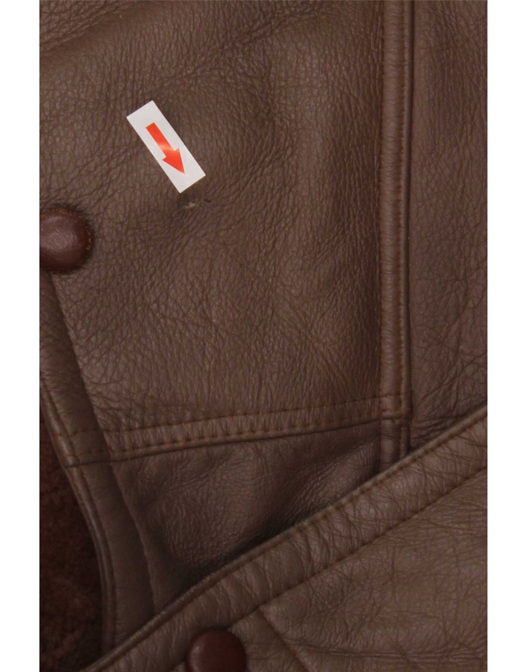 Jaqueta Shearling Feminina Vintage Reino Unido 14 Marrom Médio