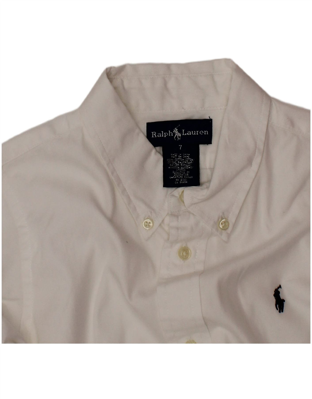 Camisa masculina Ralph Lauren 6-7 anos algodão branco