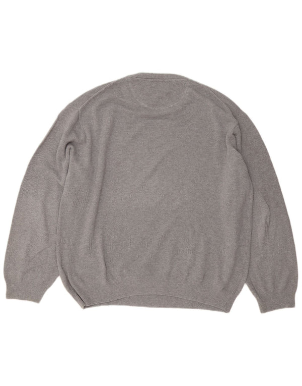 Suéter masculino Gant com gola redonda 3XL algodão cinza