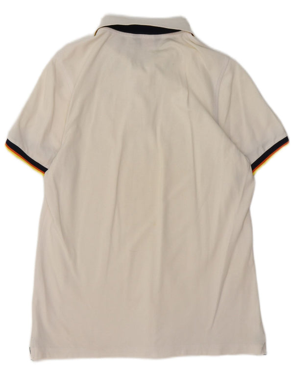 Camisa polo masculina K-WAY de algodão branco médio