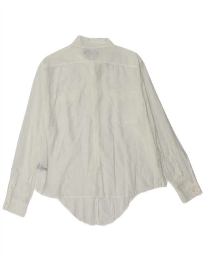 Ralph Lauren Camisa Feminina Blusa UK 20 2XL Algodão Branco