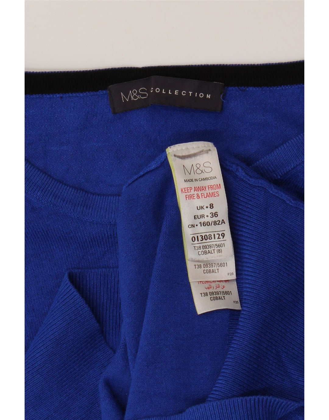 Suéter cardigã feminino MARKS & SPENCER UK 8 pequeno azul viscose
