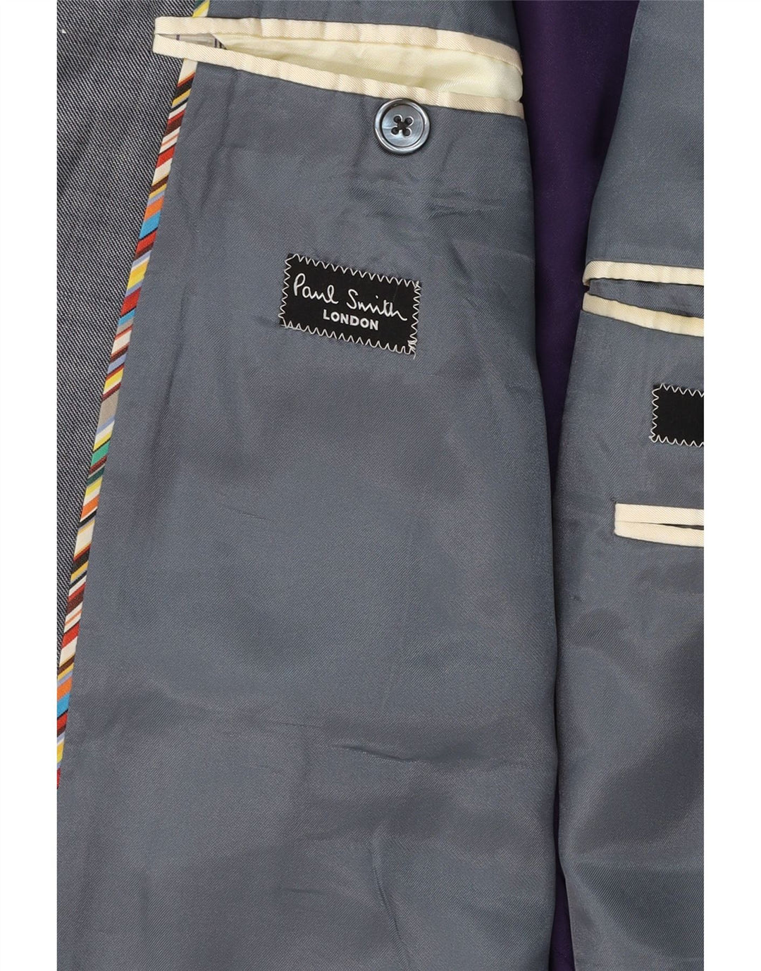 Jaqueta blazer masculina Paul Smith com 1 botão Reino Unido 38 cinza médio