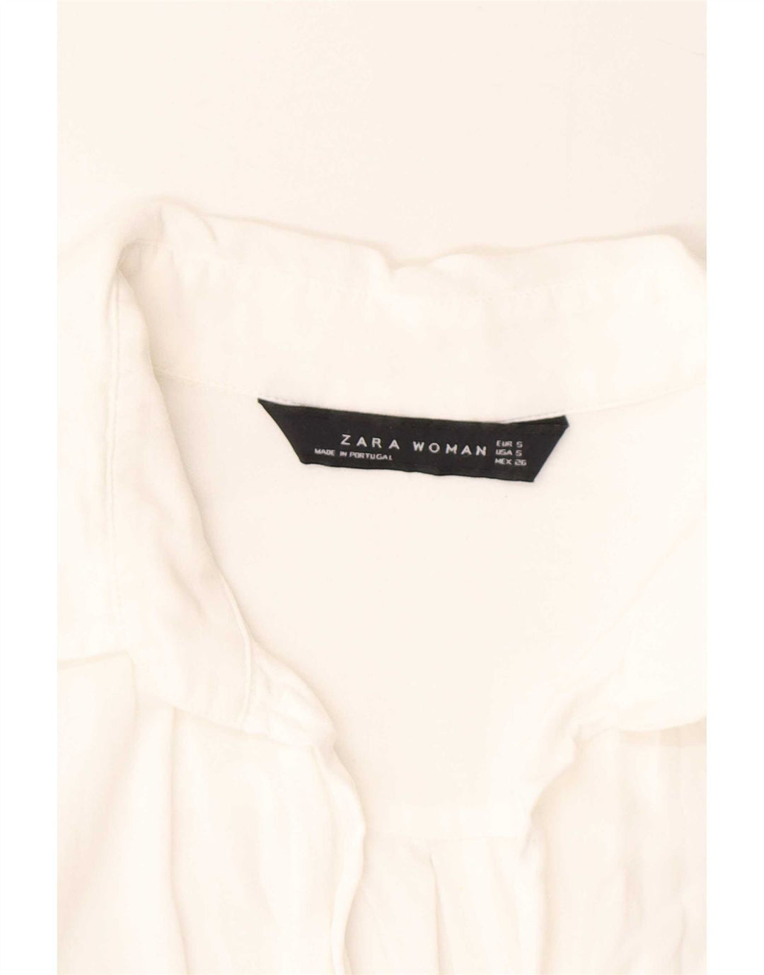 Zara Camisa feminina UK 10 pequena branca