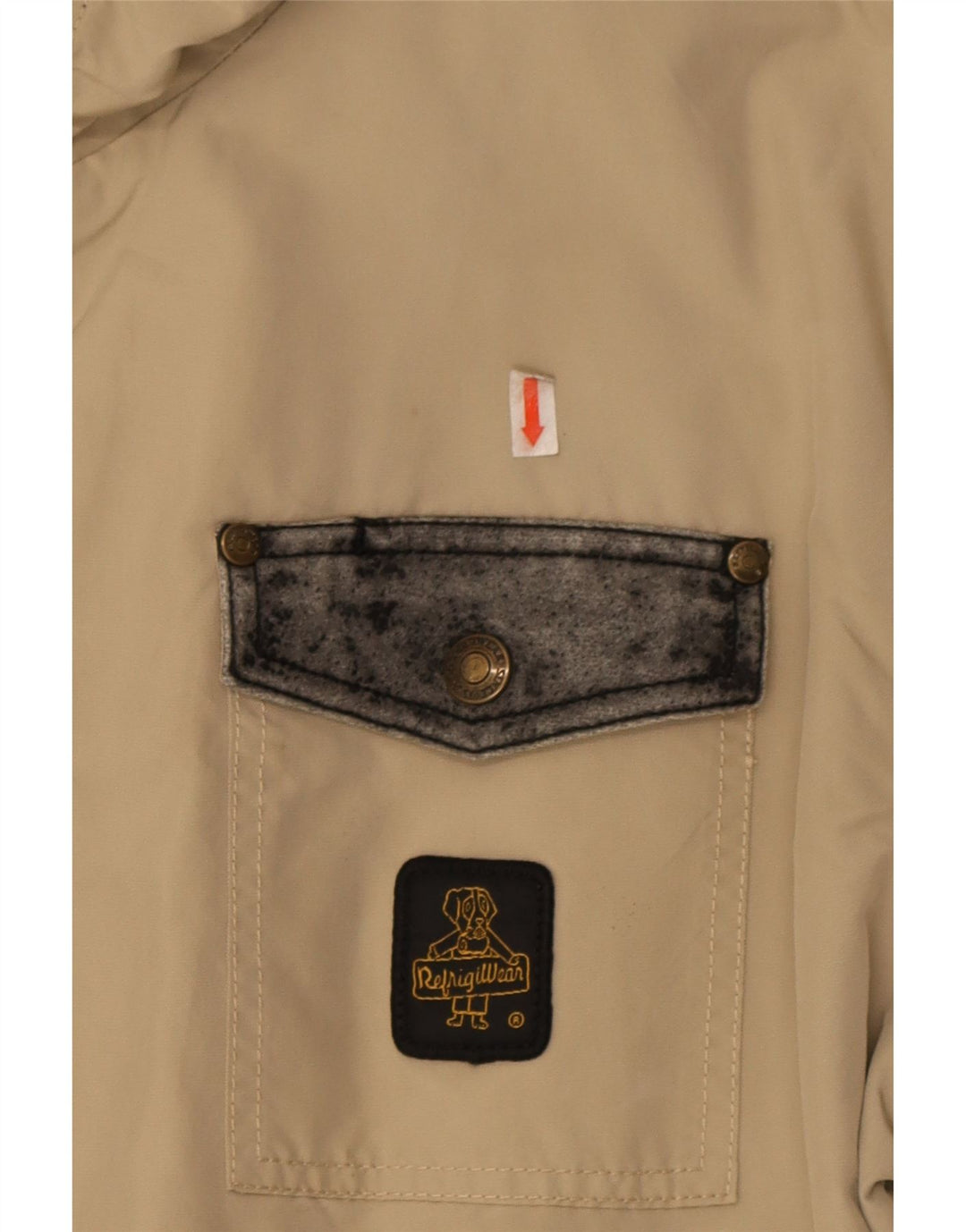 Jaqueta bomber masculina Refrigiwear UK 42 2XL bege Colourblock