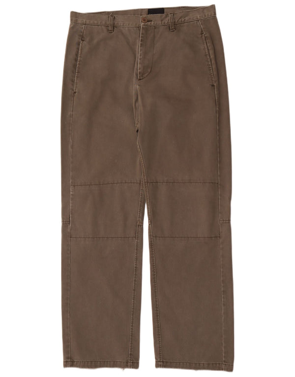 Calça chino reta masculina Calvin Klein W34 L33 cinza